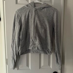 TNA Heather Gray Zip-Up Hoodie